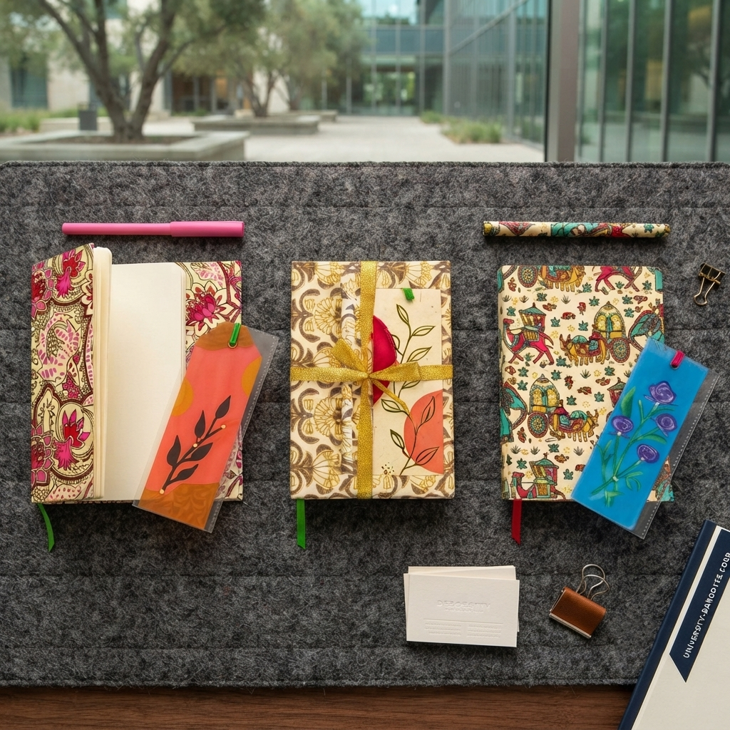 Diary, Bookmark & Paper Pen Gift Set