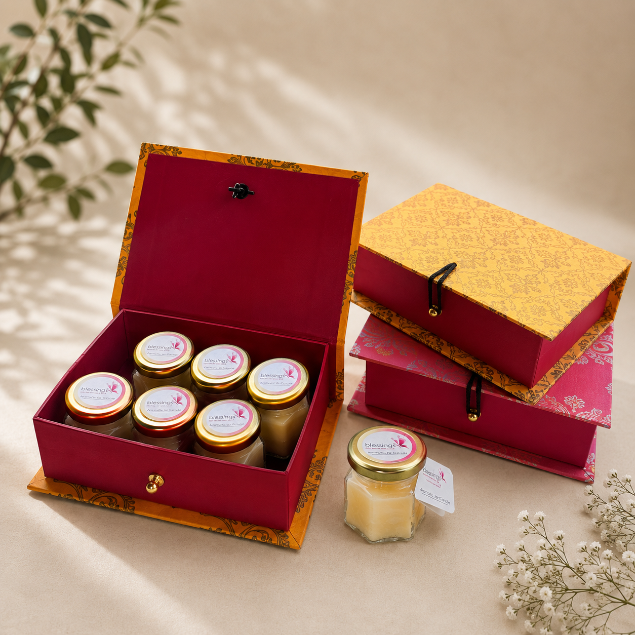 Scented candles COMBO gift box (Hexagon jars)